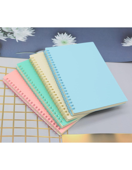 Cuaderno Espiral A5 Yansanido 4 Pcs Tapa Dura 80 Hojas Cuaderno Espiral A5 Yansanido 4 Pcs Tapa Dura 80 Hojas