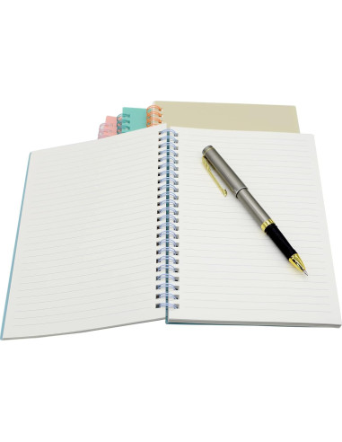 Cuaderno Espiral A5 Yansanido 4 Pcs Tapa Dura 80 Hojas