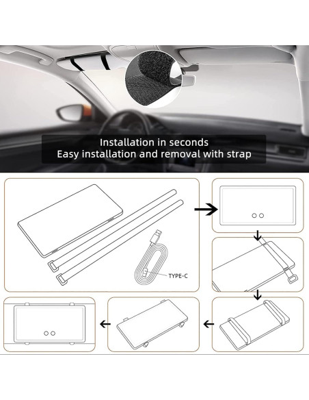 Espejo de Visera de Sol Vanmirr VM08-2 con Luz LED Regulable Espejo de Visera de Sol Vanmirr VM08-2 con Luz LED Regulable