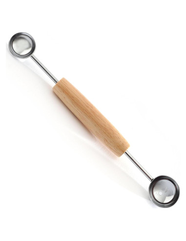 Cucharón Doble para Melón Norpro 21 cm Mango de Madera