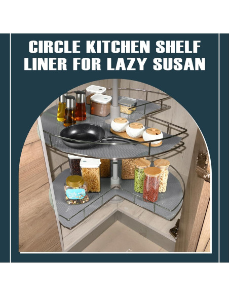 Forros de Estante Lazy Susan SiliFine 66 cm Antideslizantes - 2 Pcs Forros de Estante Lazy Susan SiliFine 66 cm Antideslizantes - 2 Pcs