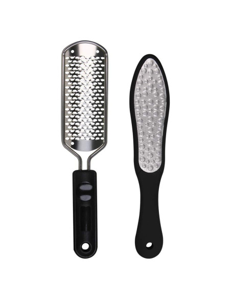 Raspador de pies Oneleaf 2PCS acero inoxidable para pedicura Raspador de pies Oneleaf 2PCS acero inoxidable para pedicura