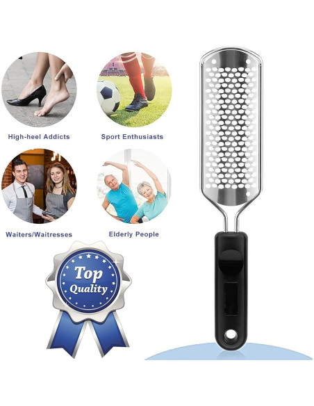 Raspador de pies Oneleaf 2PCS acero inoxidable para pedicura Raspador de pies Oneleaf 2PCS acero inoxidable para pedicura