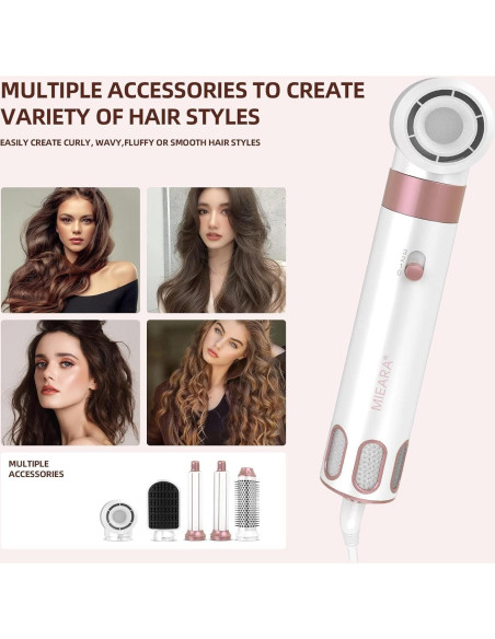 Estilizador de Cabello 5 en 1 MIEARA con Cepillo Secador Iónico Estilizador de Cabello 5 en 1 MIEARA con Cepillo Secador Iónico