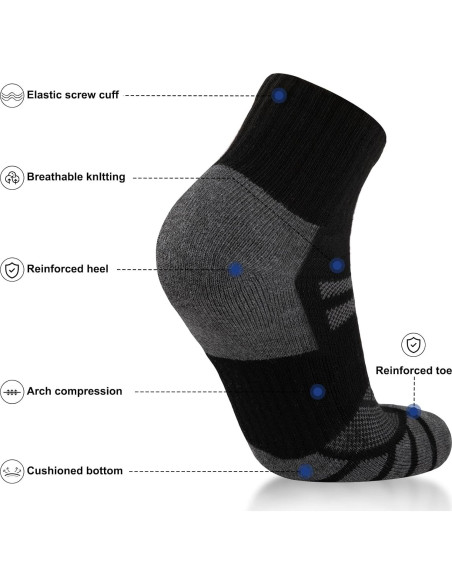 Calcetines de Tobillo Acolchados COOPLUS para Hombre - 8 Pares Calcetines de Tobillo Acolchados COOPLUS para Hombre - 8 Pares