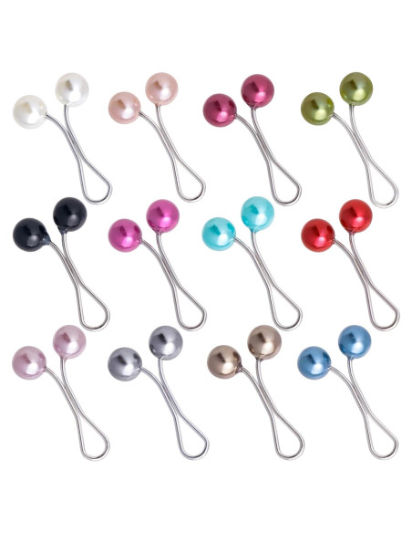 12 Alfileres de Hijab Metal y Perlas Sintéticas para Mujeres 12 Alfileres de Hijab Metal y Perlas Sintéticas para Mujeres
