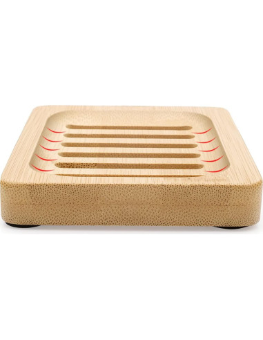 Plato de Jabón de Madera de Bambú Anwenk - 2 Piezas