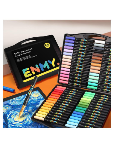Marcadores Acrílicos ENMY 60 Colores para Manualidades