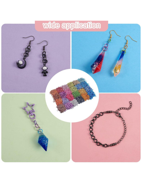 2040 Piezas Anillos de Salto de Aluminio 10MM WEWAYSMILE 24 Colores 2040 Piezas Anillos de Salto de Aluminio 10MM WEWAYSMILE 24 Colores