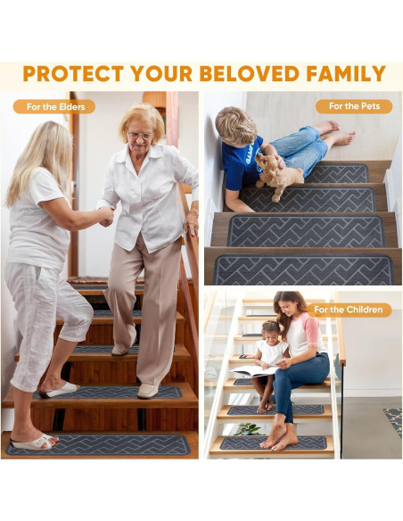 15 Alfombrillas Antideslizantes para Escaleras Dayacoco 20x76 cm Gris 15 Alfombrillas Antideslizantes para Escaleras Dayacoco 20x76 cm Gris