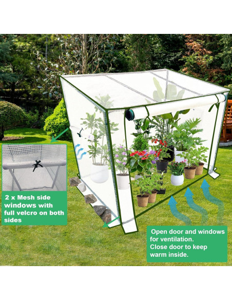 Invernadero Portátil Molicoci 120x80x120 cm Impermeable UV Invernadero Portátil Molicoci 120x80x120 cm Impermeable UV