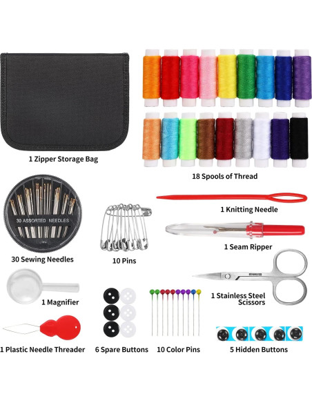 Kit de Costura Marcoon 85pcs con Tijeras y Accesorios Kit de Costura Marcoon 85pcs con Tijeras y Accesorios