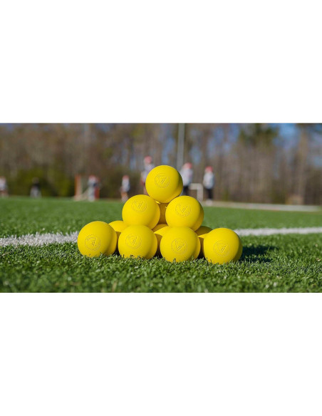 Juego de 12 Pelotas de Lacrosse CrankShooter Amarillas Juego de 12 Pelotas de Lacrosse CrankShooter Amarillas