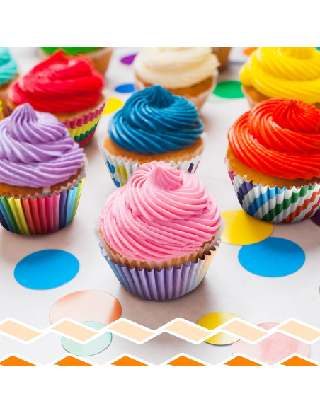 Forros de Cupcake Desechables CHENGU 600 Piezas Multicolor Forros de Cupcake Desechables CHENGU 600 Piezas Multicolor
