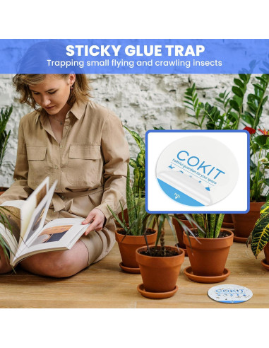 Pads de Pegamento COKIT para Trampas de Insectos 12 Unidades 10.9 cm