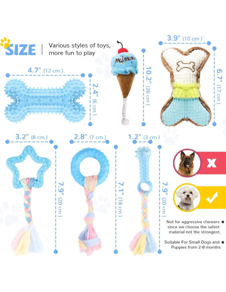 Set de Juguetes de Dentición para Cachorros BAEJMJK 6 Piezas Set de Juguetes de Dentición para Cachorros BAEJMJK 6 Piezas
