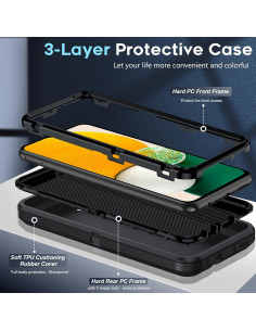 Funda Grado Militar LeYi para Samsung Galaxy A13 5G - Negro 2