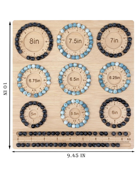 Tablero de Cuentas Petoysoso de Bambú para Joyas 25.4x23.88 cm Tablero de Cuentas Petoysoso de Bambú para Joyas 25.4x23.88 cm