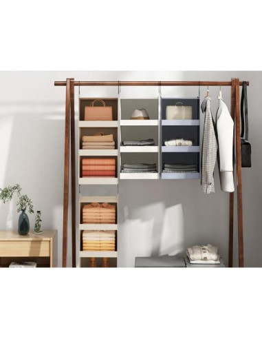 Organizador de Closet Colgante FLYBOX 3 Estantes Beige 2-Pack