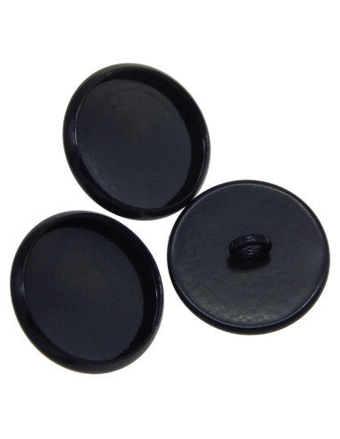 50 Botones de Metal Redondo Negro 8mm Julie Wang Joyería