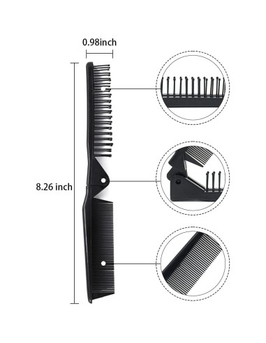 Cepillo de Pelo Plegable Louise Maelys Compacto Antiestático