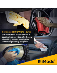 Toallas de Taller UNIMADE 24 Trapos Microfibra 29.2x29.2cm Azul 2