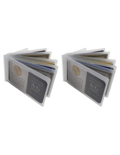 Conjunto de 2 Carteras Bifold 6 Páginas AG de Vinilo Resistente