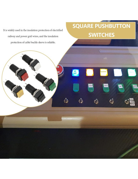 10 Interruptores Latching 12mm YINETTECH SPST 250V 3A 10 Interruptores Latching 12mm YINETTECH SPST 250V 3A