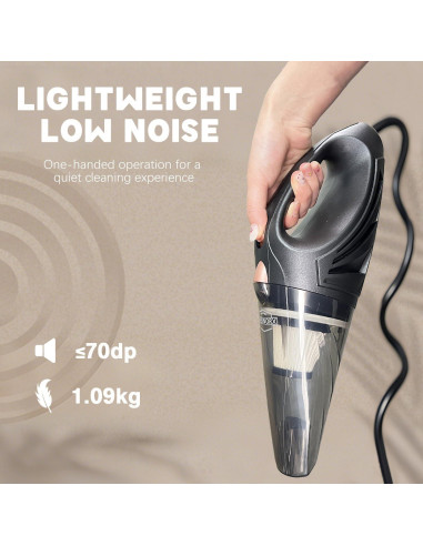 Aspiradora Portátil de Coche Miloll 106W con Filtro HEPA