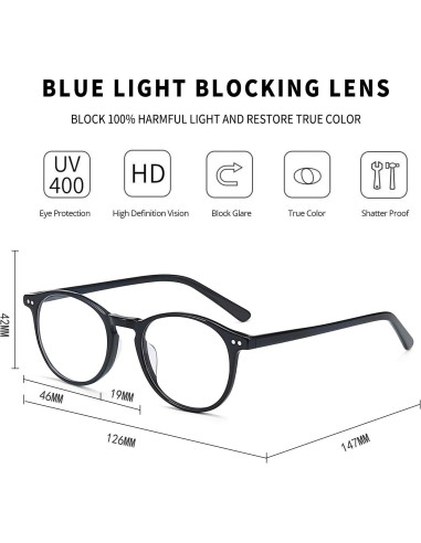 Gafas de bloqueo de luz azul ZENOTTIC para hombres y mujeres