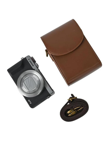 Funda de cámara de cuero PU BMAOLLONGB para Canon G7 X III