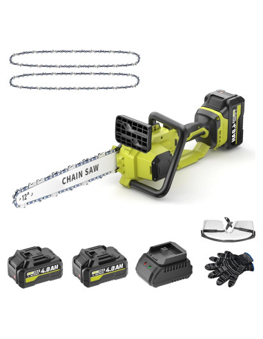 Sierra de Cadena Inalámbrica SEYVUM 12" 20V 4.0Ah con 2 Baterías