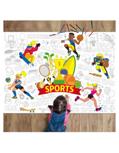 Póster para Colorear Deportivo Naozinebi 109x79 cm