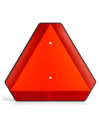Señal de Seguridad Triangular DXSIGN para Vehículos Lentos 35.56x40.64cm