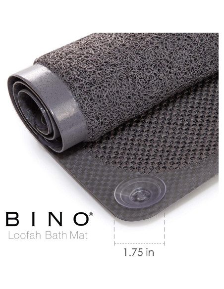 Alfombrilla de baño antideslizante BINO gris 75x43 cm Alfombrilla de baño antideslizante BINO gris 75x43 cm