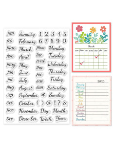 Sello de goma transparente INFUNLY para calendario y fechas