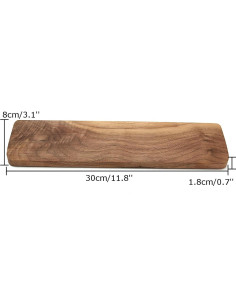 Reposamuñecas Ergonómico de Madera de Nogal 30x8cm 2