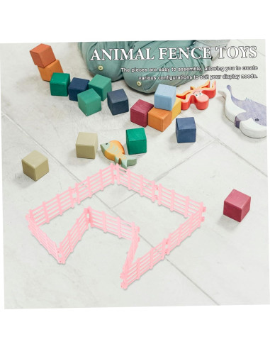 Cerca Decorativa Miniatura FAVOMOTO 10 Piezas Plástico Rosa