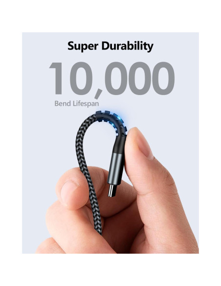 Cable USB C a USB C SUNGUY 1.5FT 60W Carga Rápida 2Pack Cable USB C a USB C SUNGUY 1.5FT 60W Carga Rápida 2Pack