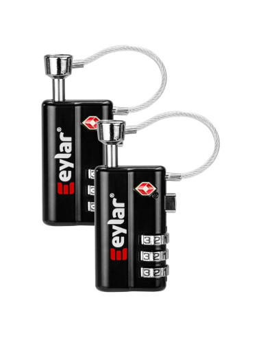 Candado de Combinación TSA Eylar 3 Dígitos - 2 Paquete
