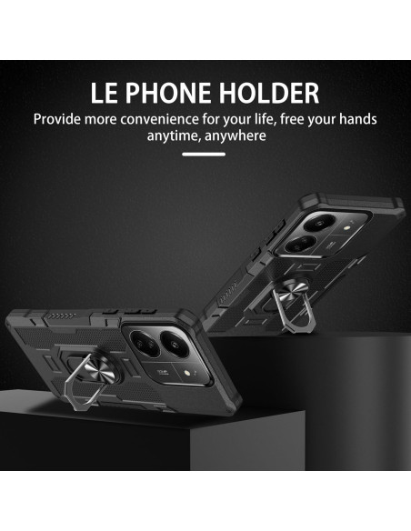 Funda Híbrida para Xiaomi Redmi 13C 4G con Protector de Pantalla Funda Híbrida para Xiaomi Redmi 13C 4G con Protector de Pantalla