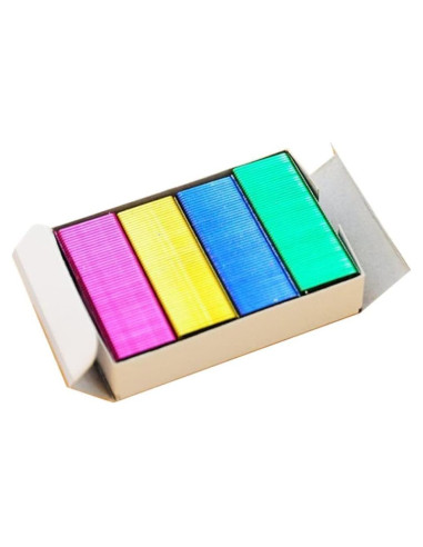 800 Grapas Mini de Color WLngtv 24x6mm para Oficina y Manualidades