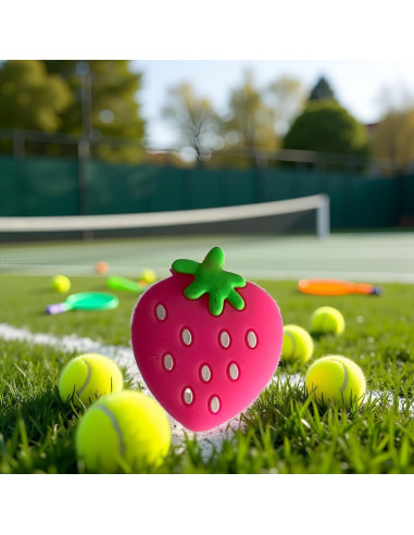 Amortiguador de Vibración Raqueta Tenis Jinshining Fresa Rosa