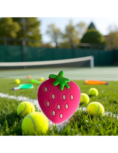 Amortiguador de Vibración Raqueta Tenis Jinshining Fresa Rosa Amortiguador de Vibración Raqueta Tenis Jinshining Fresa Rosa
