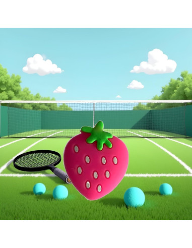 Amortiguador de Vibración Raqueta Tenis Jinshining Fresa Rosa