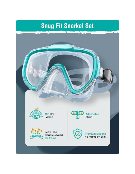 Conjunto de Snorkel Seovediary SS2-TMLV Antivaho Verde Conjunto de Snorkel Seovediary SS2-TMLV Antivaho Verde