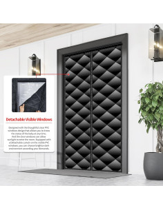 Cortina de Puerta Aislante Térmica Veanusiver 91.1x207.6cm Negra 2