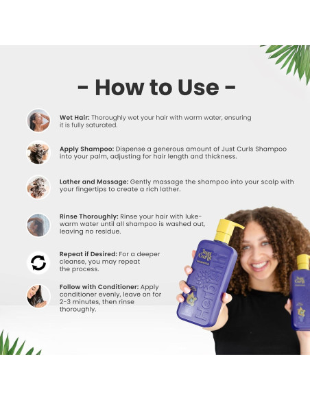 Kit de Champú y Acondicionador Vegano Herbishh Just Curls 500ml Kit de Champú y Acondicionador Vegano Herbishh Just Curls 500ml