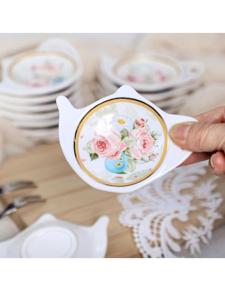 Set de 10 Soportes para Bolsas de Té Porcelana Bicuzat 10 cm Set de 10 Soportes para Bolsas de Té Porcelana Bicuzat 10 cm