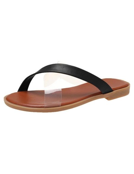 Chanclas Transparentes para Mujeres MWUCAIXIA Talla 38 Negro Chanclas Transparentes para Mujeres MWUCAIXIA Talla 38 Negro